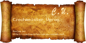Czechmeister Ugron névjegykártya